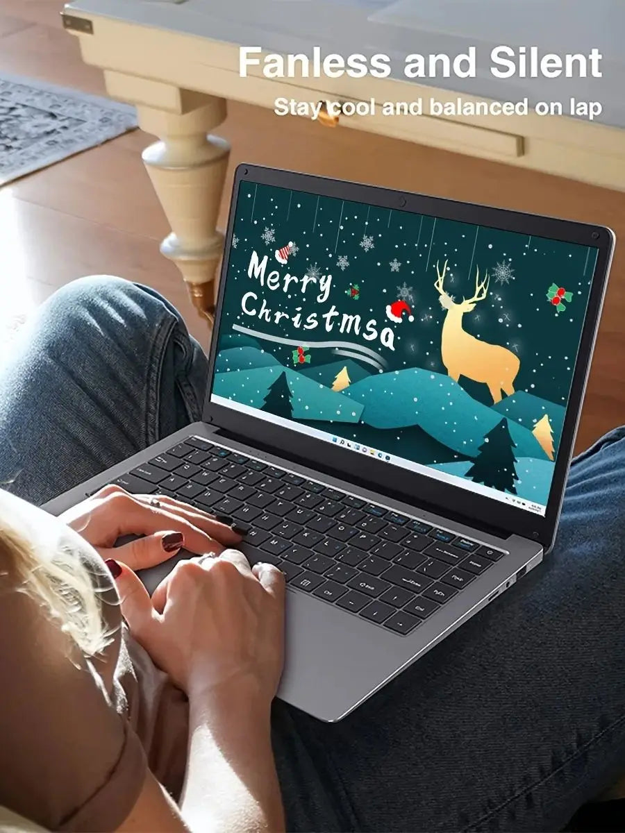 14 Inch Laptop J3710 with Windows 11, 8GB RAM, 256GB SSD, ideal for students and business use.