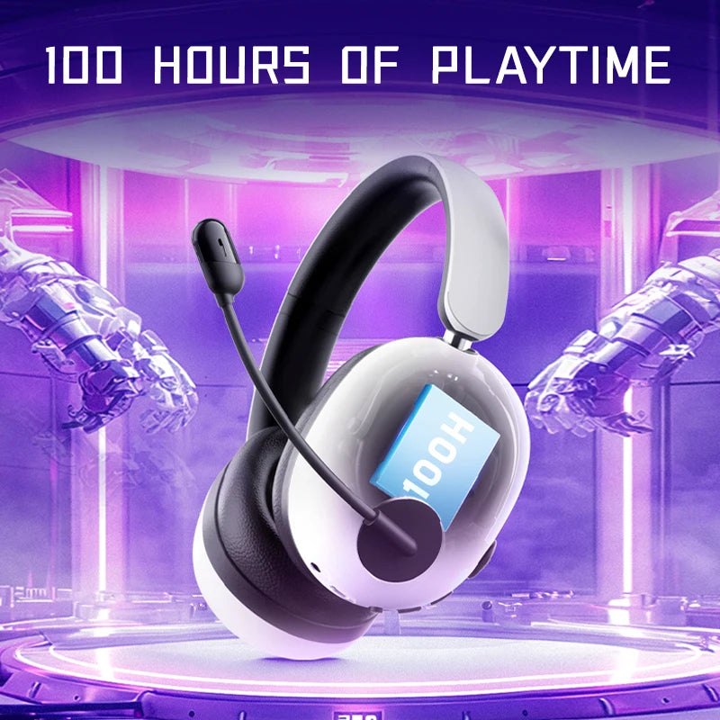 Picun UG-10A Wireless Gaming Headset 2.4G Bluetooth 6.0 Wired 56dB Mic 40mm Drivers Over Ear