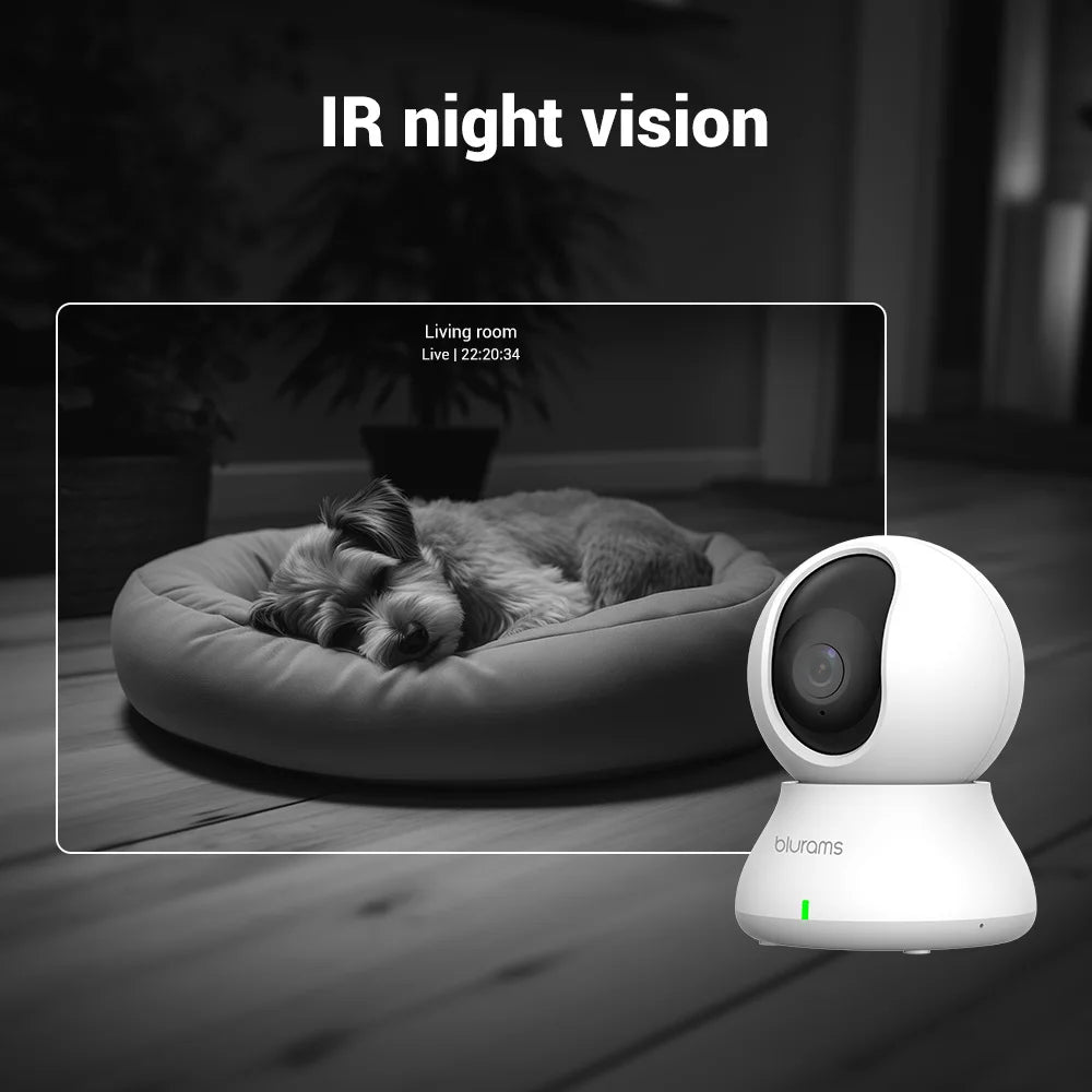 Blurams Baby Monitor 2K HD Security Camera with Motion Detection Two Way Audio and Night Vision