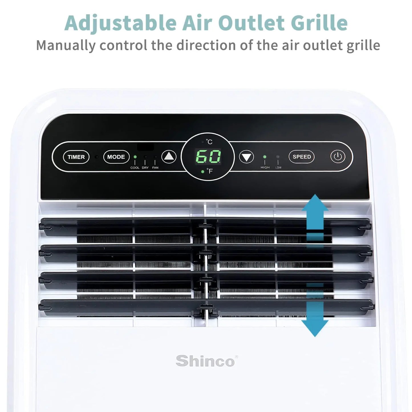 8000 BTU Portable Air Conditioner with Cool Dehumidifier and Fan Modes for Rooms up to 200 sq ft