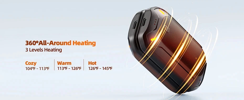 2 Pack Rechargeable Magnetic Hand Warmers Double-Sided Warming Heater