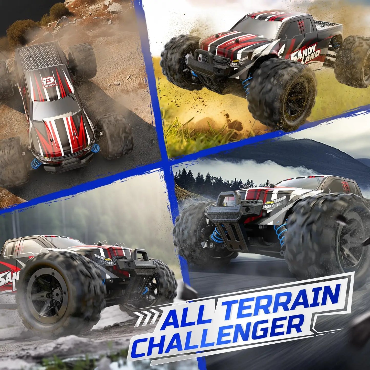 DEERC 9300 1/16 RC Car 40kmh 4WD Monster Truck