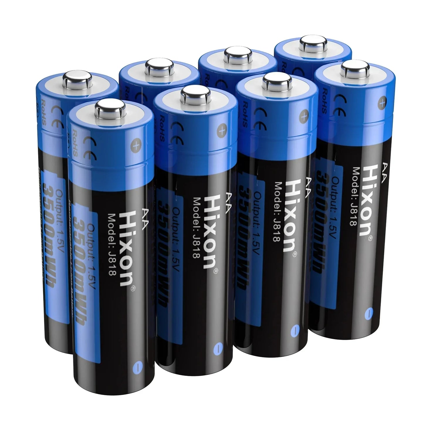 AA 3A 3500mWh 1.5V Li-ion rechargeable batteries for cameras and toys.