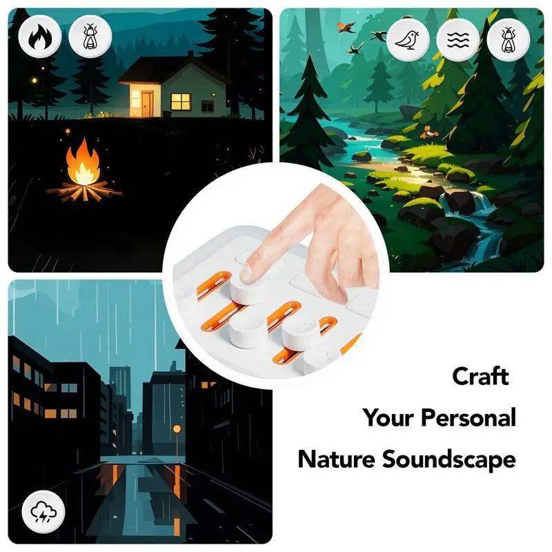 TAKOO 3-in-1 Sound Machine/Bluetooth Speaker/Night Light, DIY Mixable 7 Nature Sounds & White Noise, 11 Ambient Lights