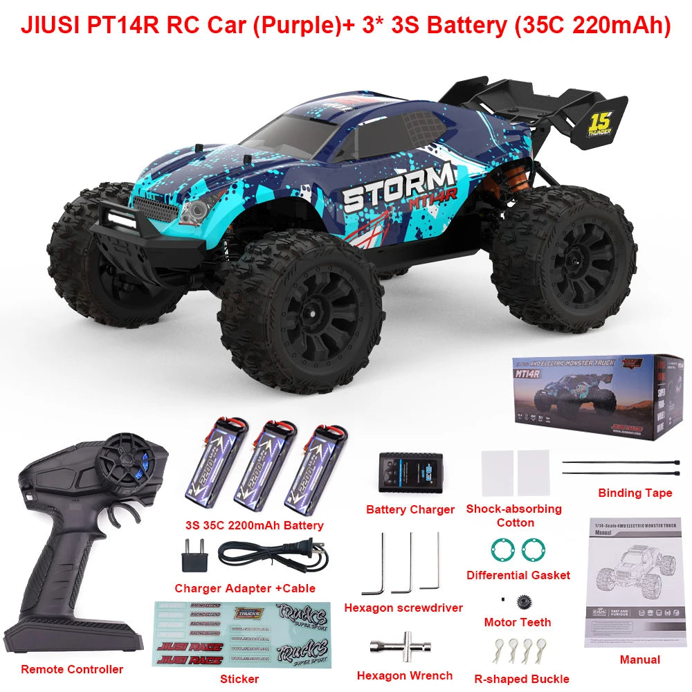 JIUSI PT14R MT14R 114 4WD RC Car 80kmh Brushless Off Road Truck