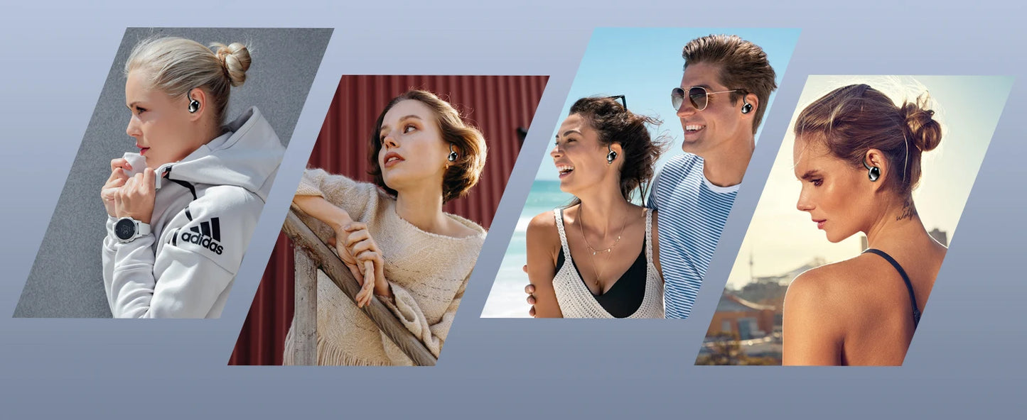 Wireless Bluetooth 5.3 Earbuds with Stereo Bass & 40H Playback IP7 Waterproof