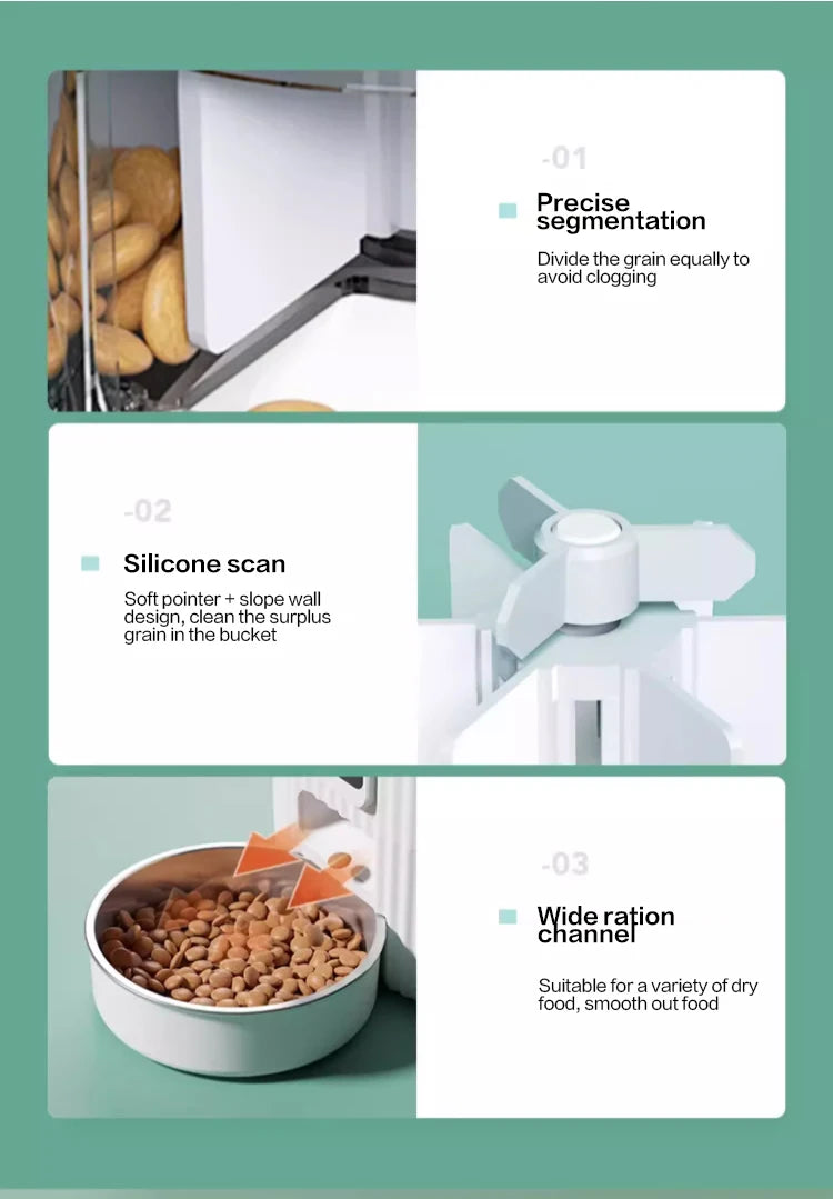Smart Automatic Pet Feeder with WiFi Remote Control Pet Food Dispensing