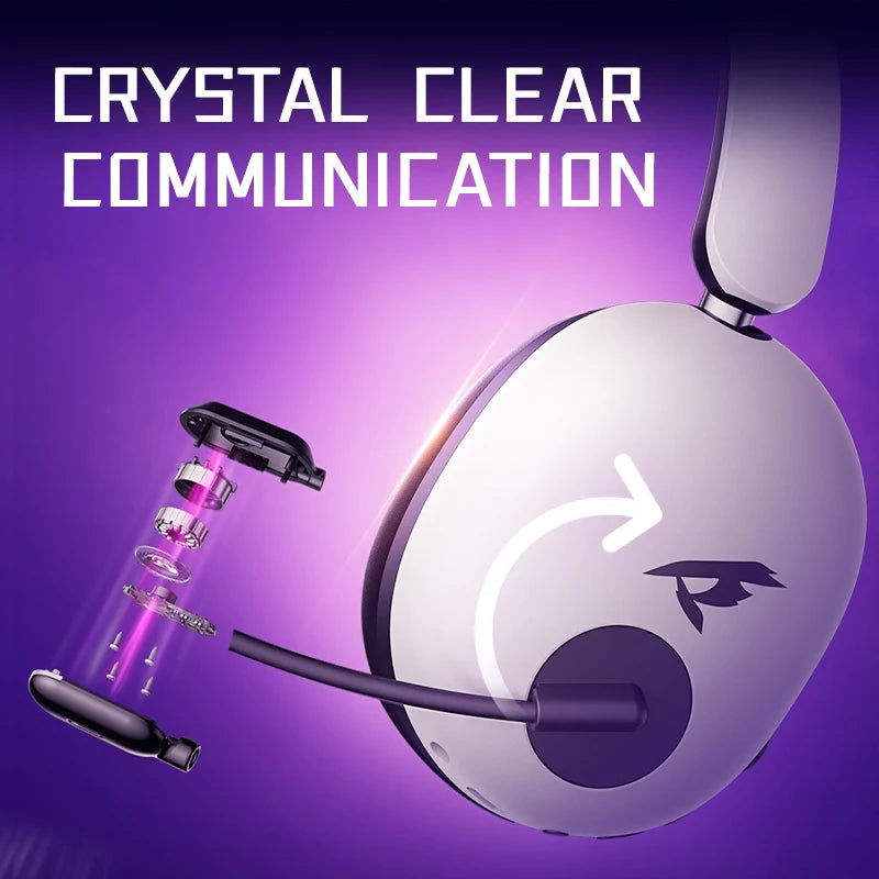Picun UG-10A Wireless Gaming Headset 2.4G Bluetooth 6.0 Wired 56dB Mic 40mm Drivers Over Ear