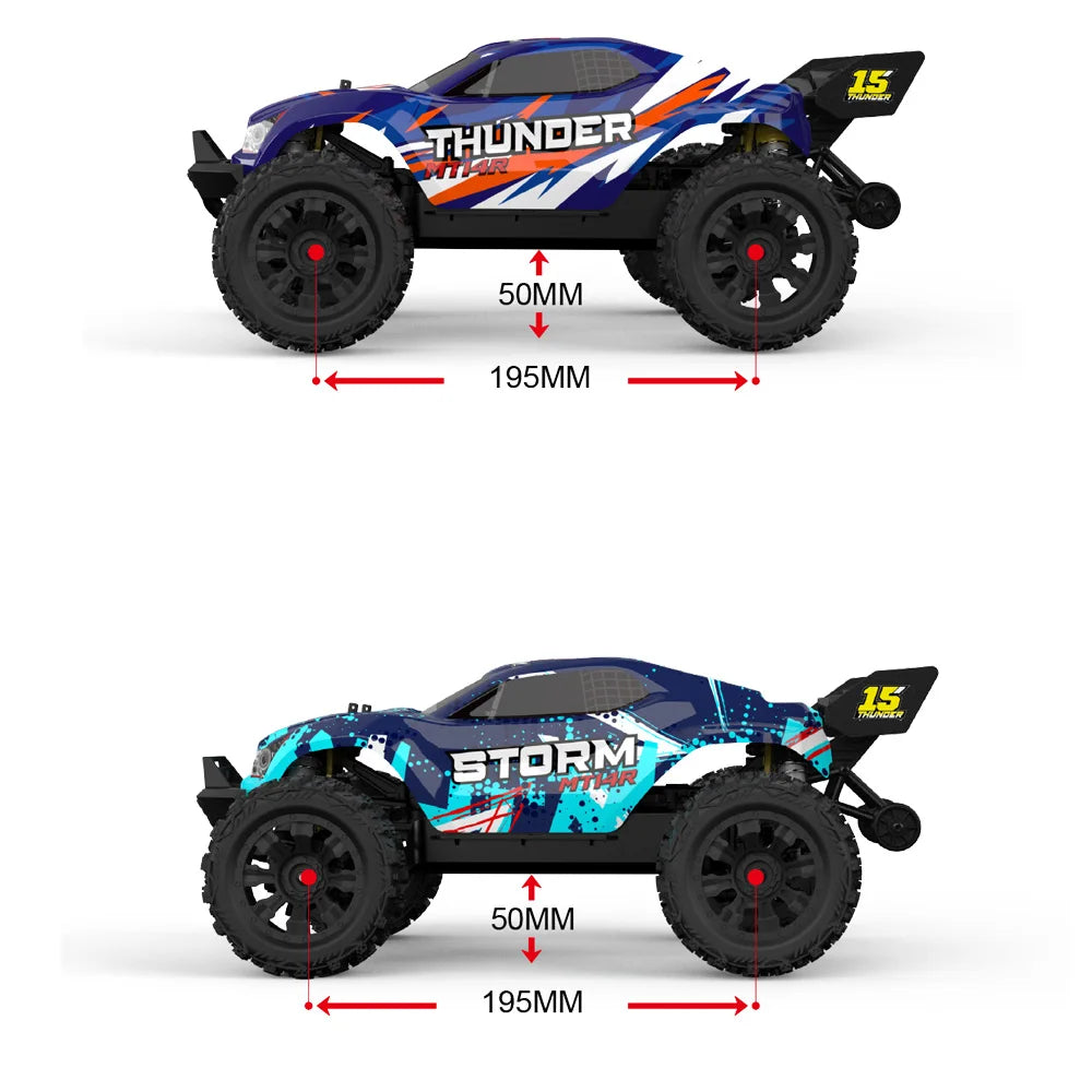JIUSI MT14R 1/14 RC Racing Car 4WD 80km/h Brushless Motor 2.4G RC High Speed Off-road