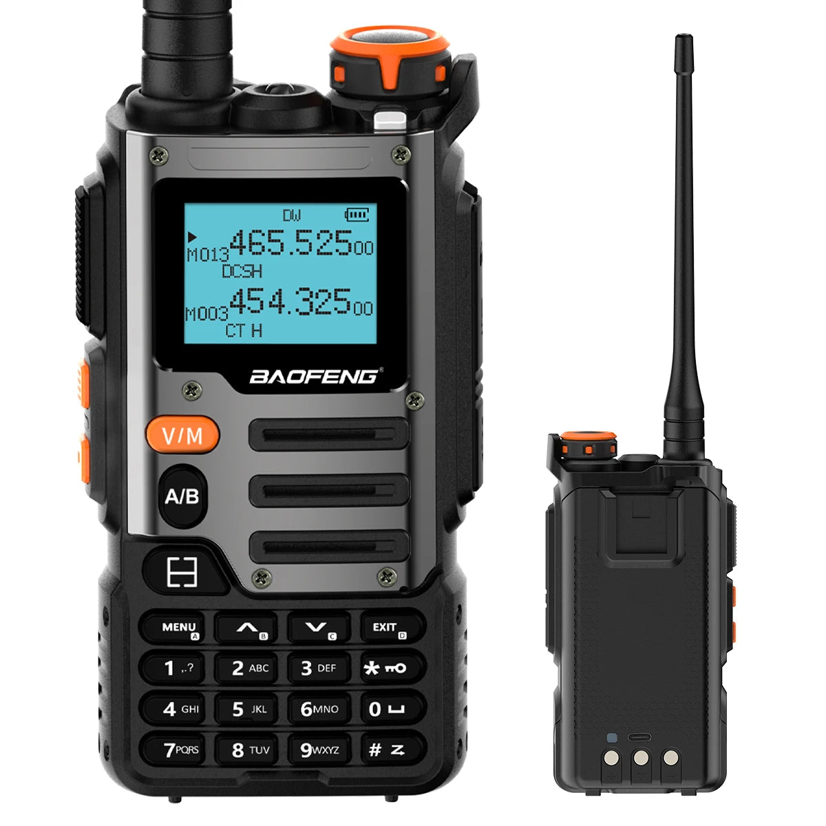 Baofeng UV-K68 Walkie Talkie Air Band Radio UHF VHF TYPE-C Charge