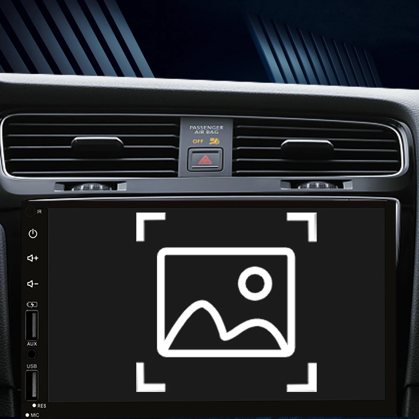 7" Full HD Touchscreen Car Stereo 2-Din with CarPlay Android Auto Dash Cam & Backup Camera