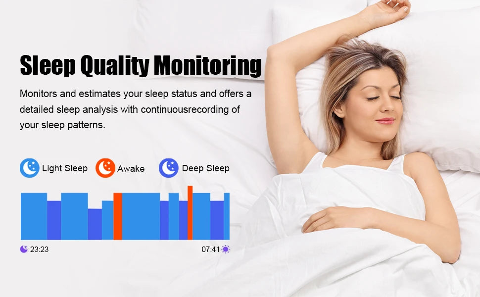 AI Voice Assistant Smart Watch 1.96" HD Screen 100+ Sports Sleep Heart Rate Monitor