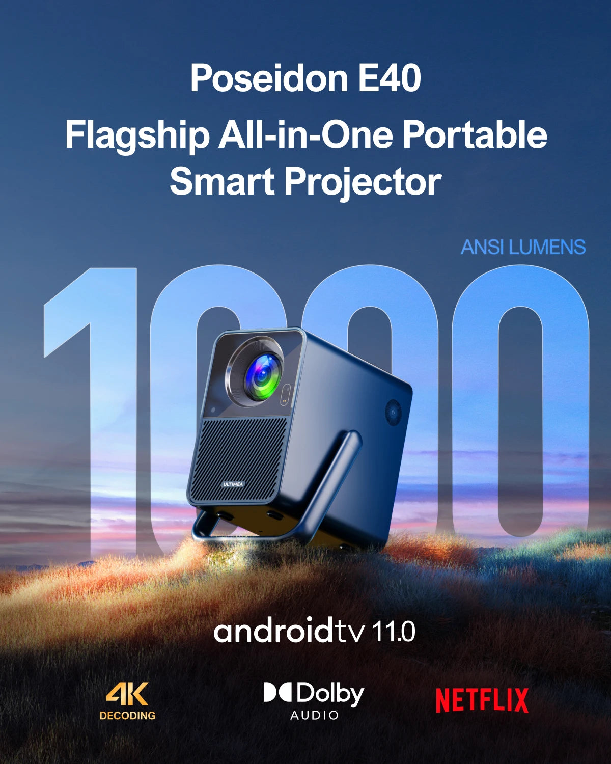 ULTIMEA Projector 4K Android TV Netflix Dolby Smart