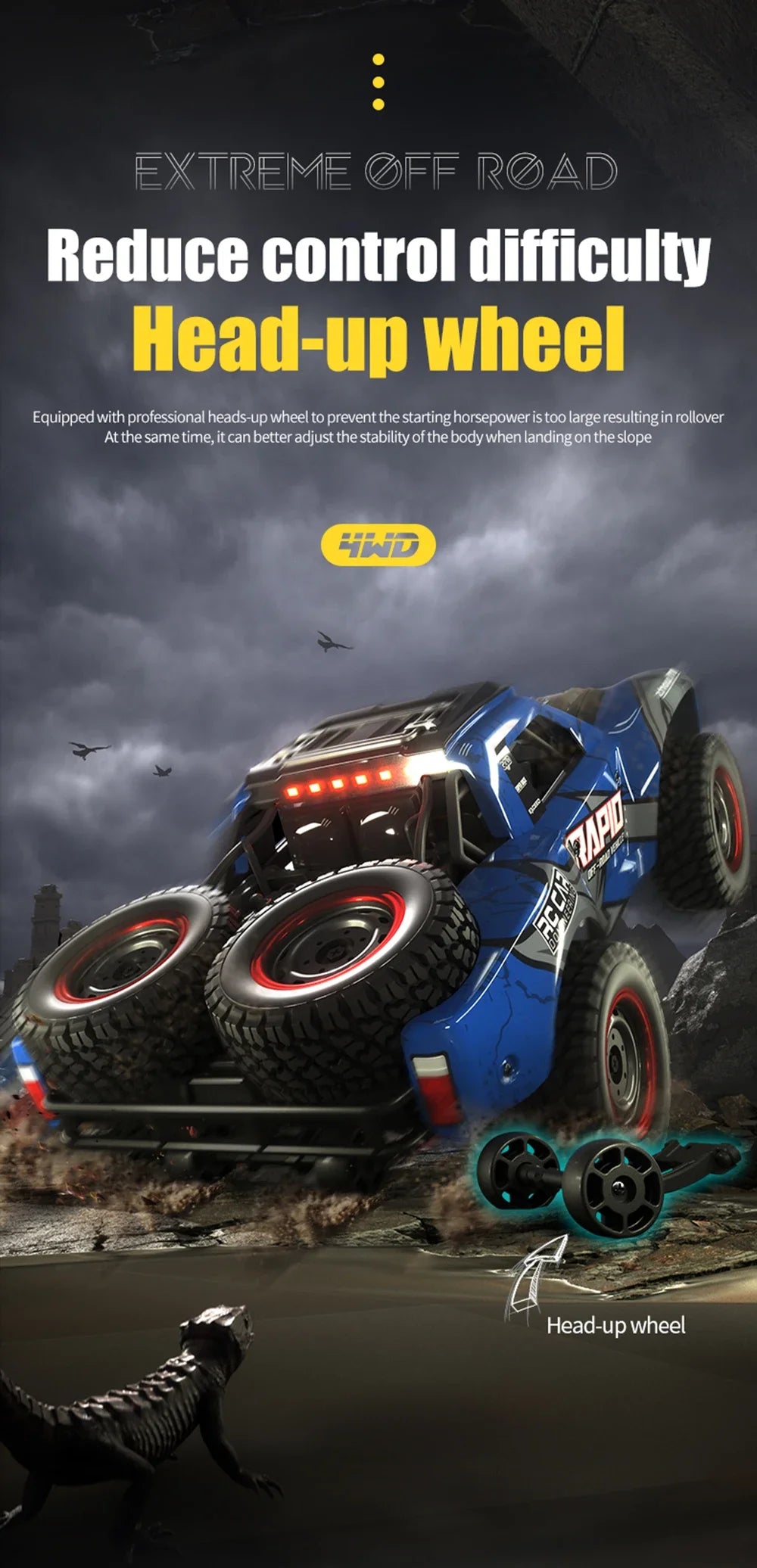 Q130 1/14 Rc Car Off Road With LED 4WD 70km/h High Speed Brushless Motor Monster Truck Desert/Snow Racing Drift Cars Toy for Boy