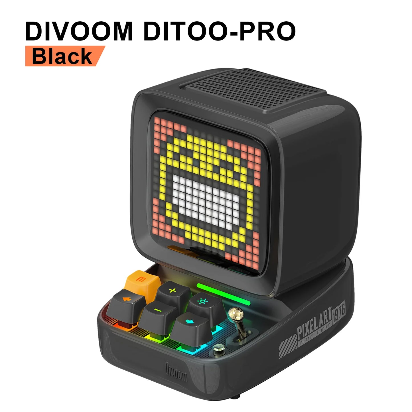 Divoom Ditoo-Pro Retro Bluetooth Speaker Alarm Clock with DIY LED Display and Pixel Art