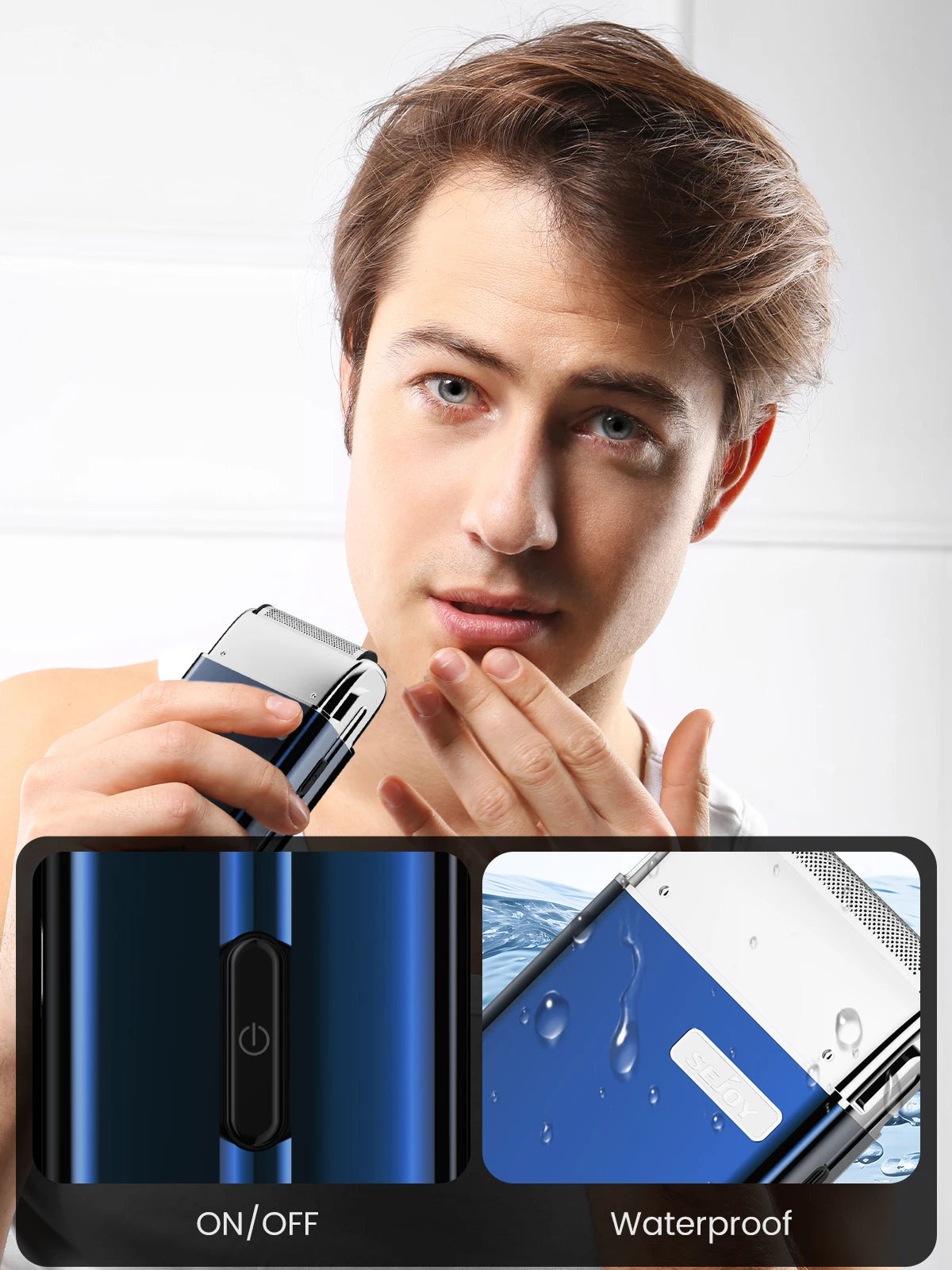 Sejoy Rechargeable Foil Electric Razor for Men Dual Blade