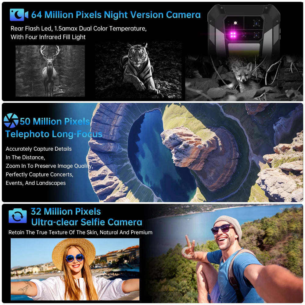 8849 Tank 4 Pro Unihertz 5G Rugged Smartphone with Built-In Projector 36GB RAM 1TB Storage Android 14 AMOLED 120Hz