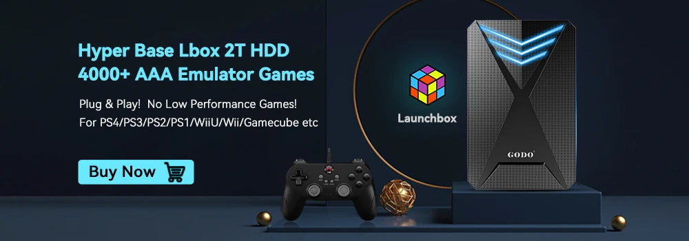 Launchbox 500GB Gaming Hard Drive for PS4 PS3 PS2 Wii Switch Gamecube PC 3760 Games