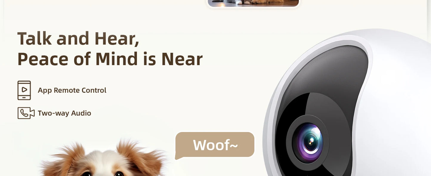 Blurams Baby Monitor 2K HD Security Camera with Motion Detection Two Way Audio and Night Vision