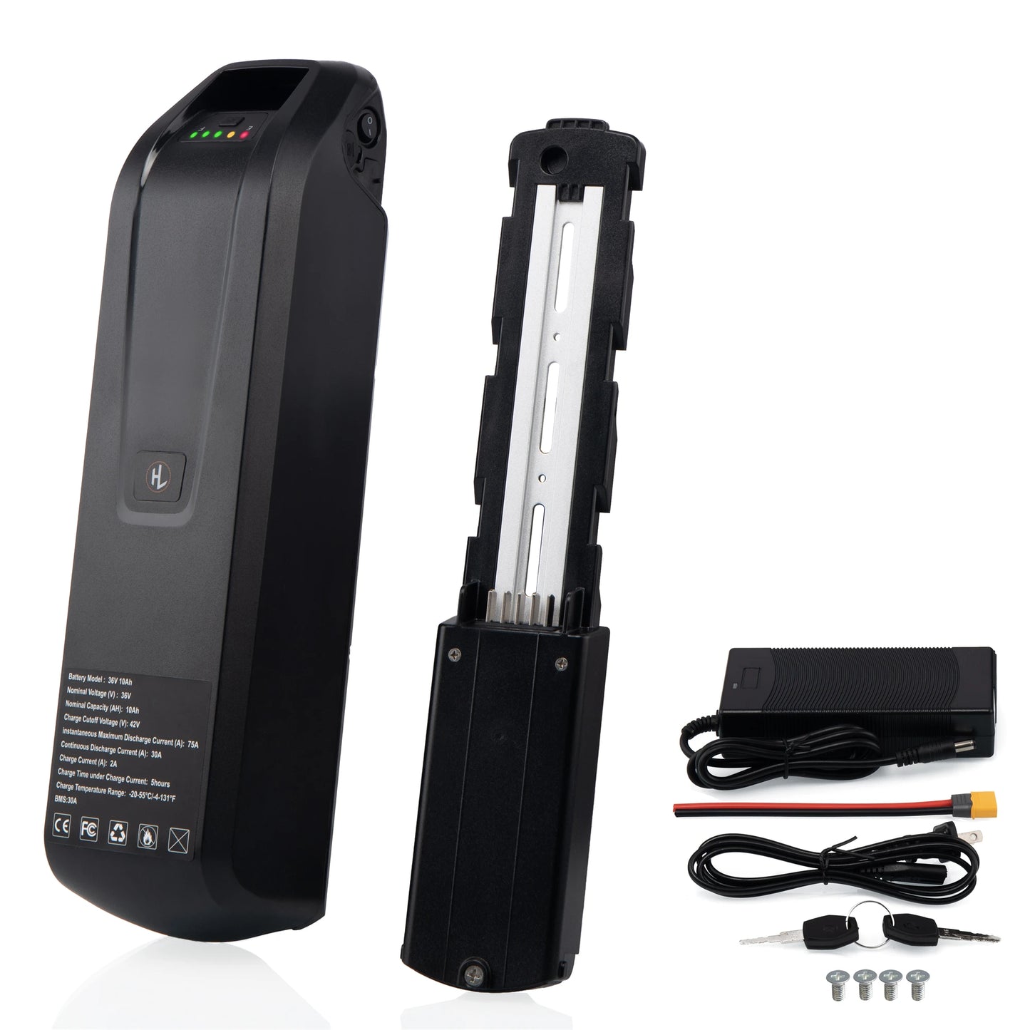 Battery Hailong Case USB 36V 10Ah Lithium Ion 18650 Motor Bike Conversion Kit Bafang Electric Bicycle XT60