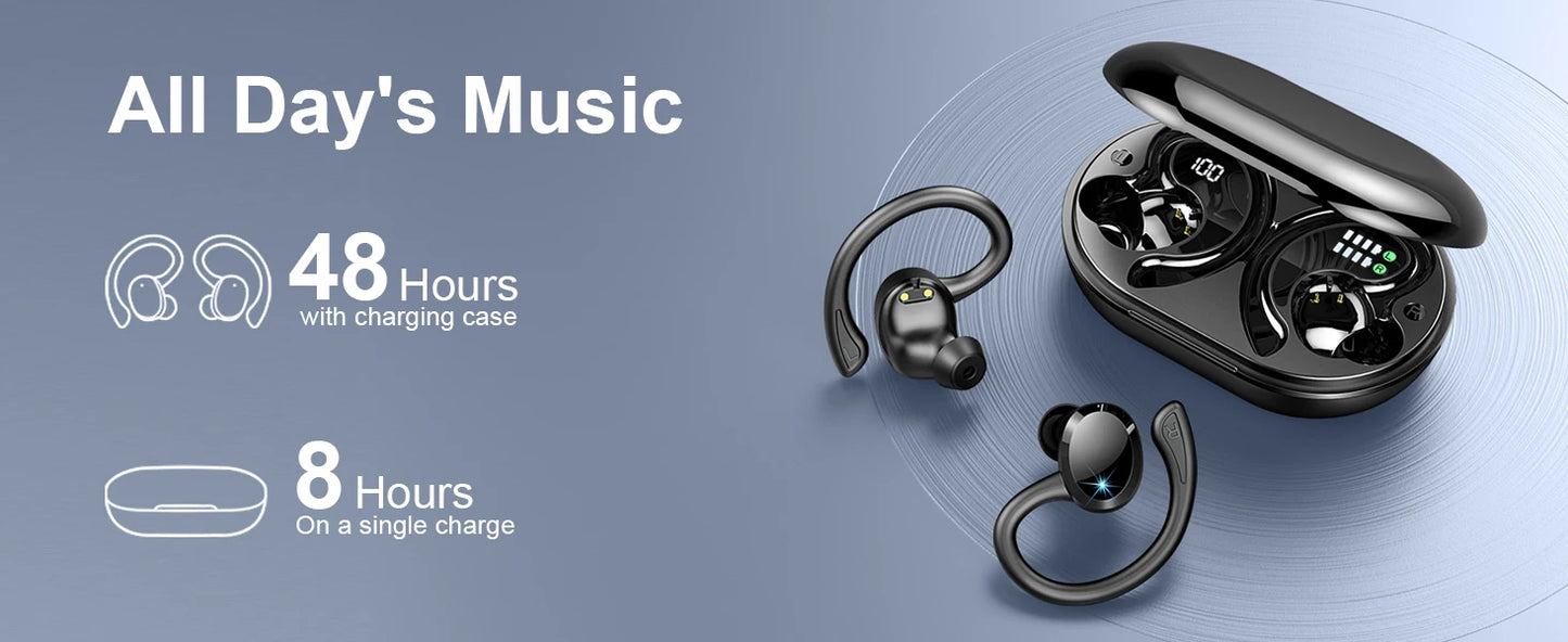 Wireless Bluetooth 5.3 Earbuds with Stereo Bass & 40H Playback IP7 Waterproof