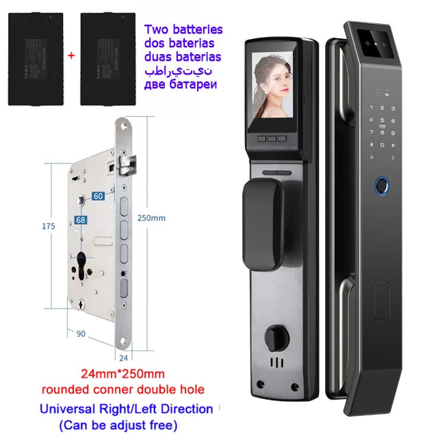 3D Face Recognition Digital Door Lock with Camera Fingerprint and Keyless Entry