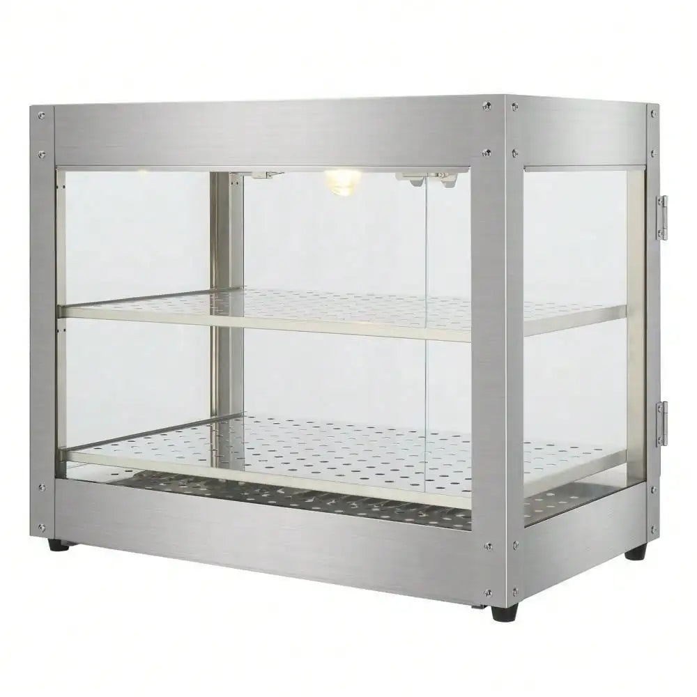 2 Tiers Commercial Food Warmer/Pizza/Patty/Empanada/Catering Heated Display Case
