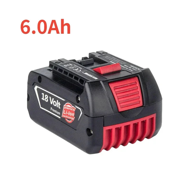 High-Performance BOSCH 18V 6.0Ah LITHIUM-ION Rechargeable Battery (charger sold separately)
