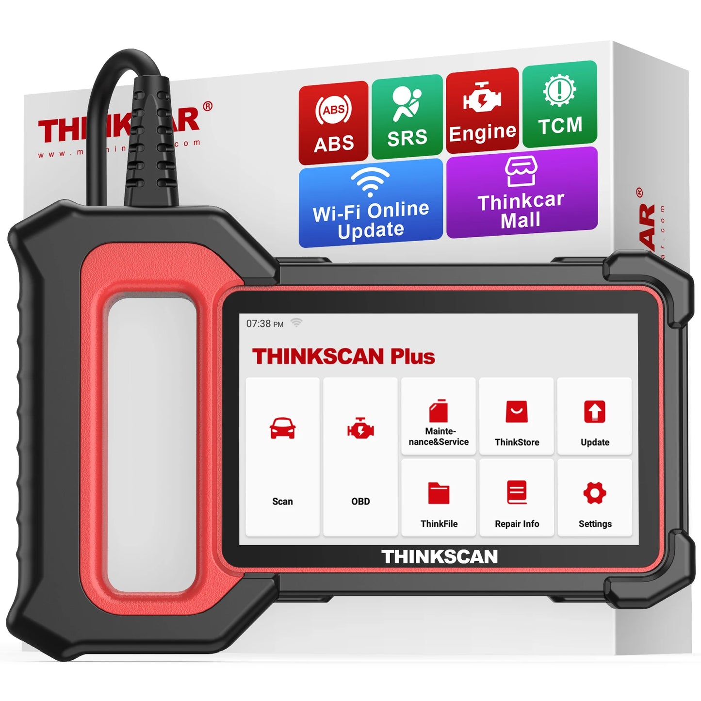 THINKCAR Thinkscan Plus S5 OBD2 Scanner ABS SRS ECM TCM Car Diagnostic Tool