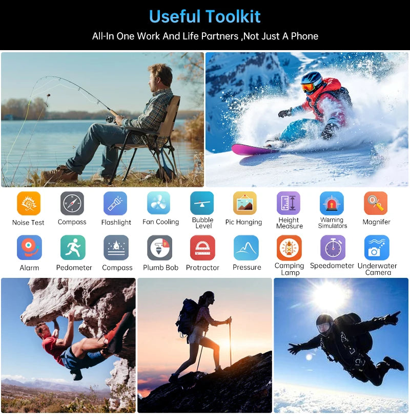 8849 Tank 4 Pro Unihertz 5G Rugged Smartphone with Built-In Projector 36GB RAM 1TB Storage Android 14 AMOLED 120Hz