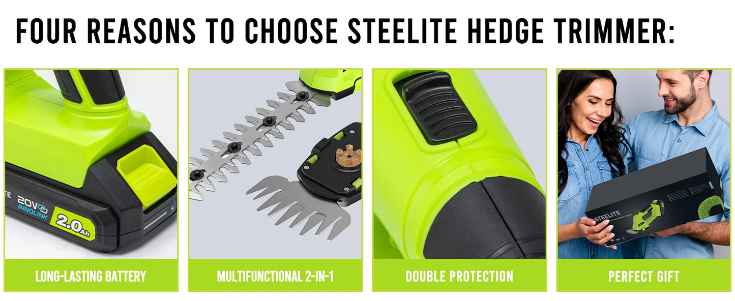 21V Cordless Hedge Trimmer Grass Shear