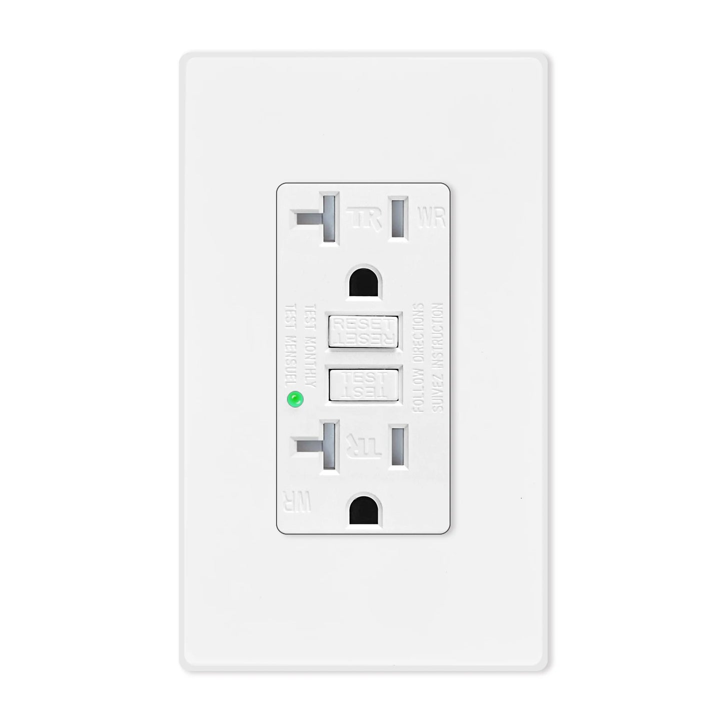 20AMP GFCI Outlet Tamper Resistant with Wallplate
