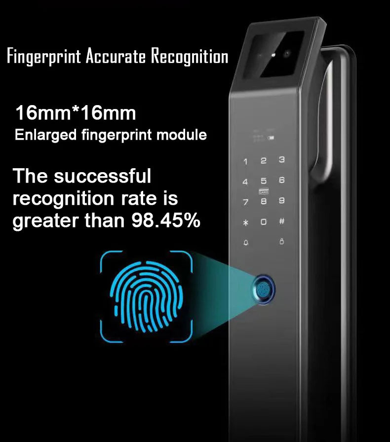 3D Face Recognition Digital Door Lock with Camera Fingerprint and Keyless Entry