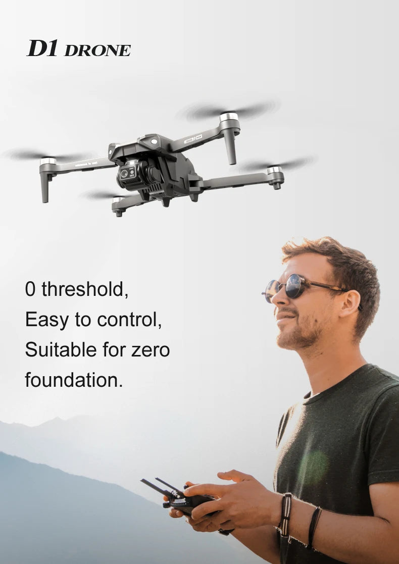 2024 D1 Drone HD Camera 5G GPS Obstacle Avoidance Brushless Motor RC Helicopter