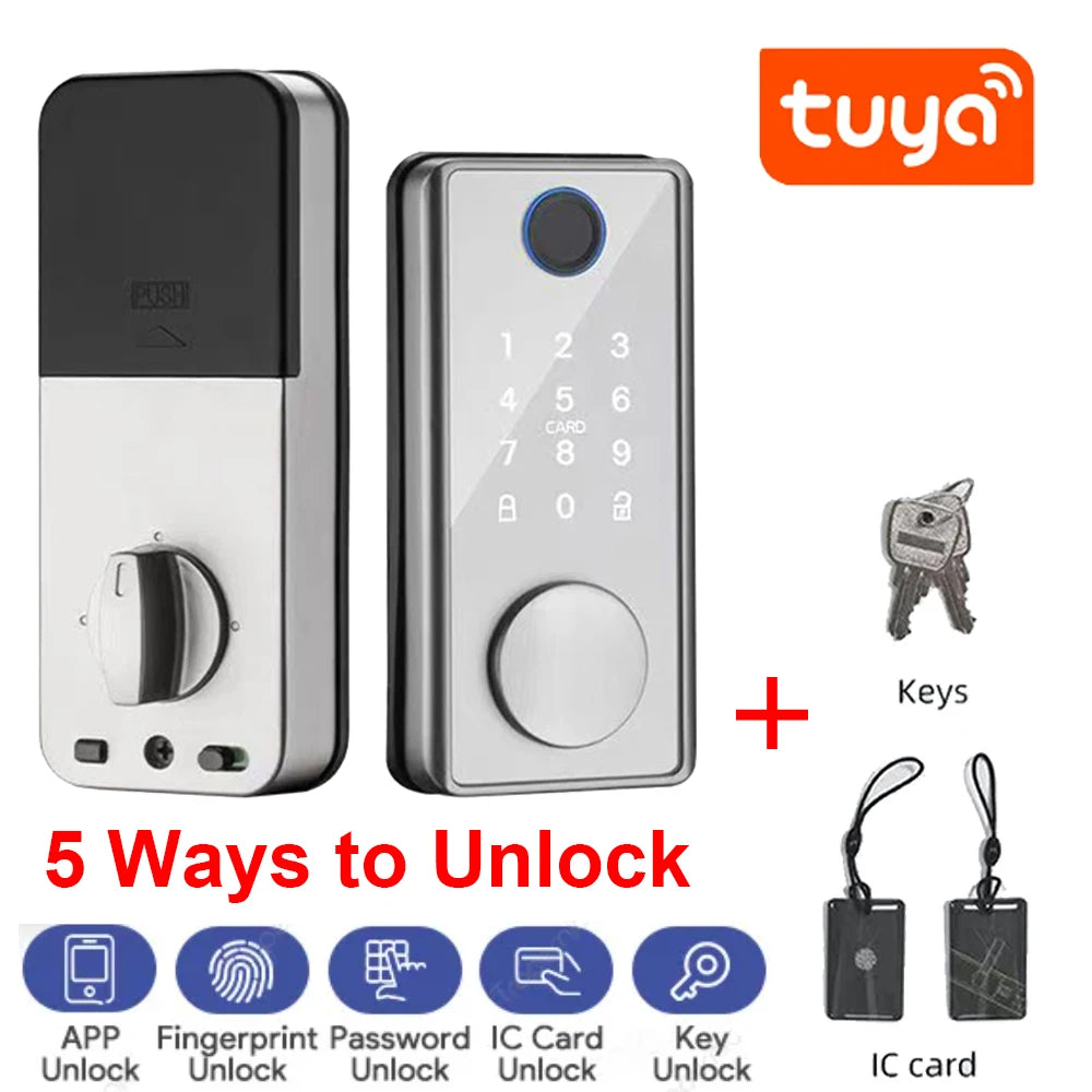 Smart Deadbolt Lock Keyless Fingerprint Keypad Bluetooth Digital Lock for Home Apartment