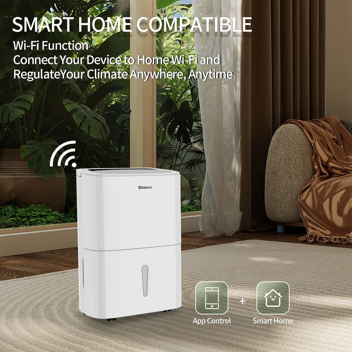 Shinco 150 Pint WiFi Dehumidifier with Pump
