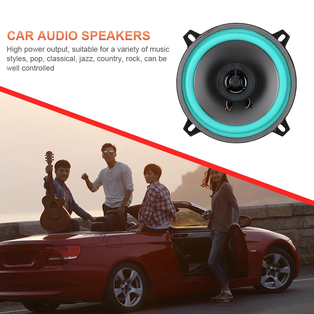 4/5/6 Inch Universal Car Speaker 100W/160W HiFi Coaxial Subwoofer 92dB Sensitivity