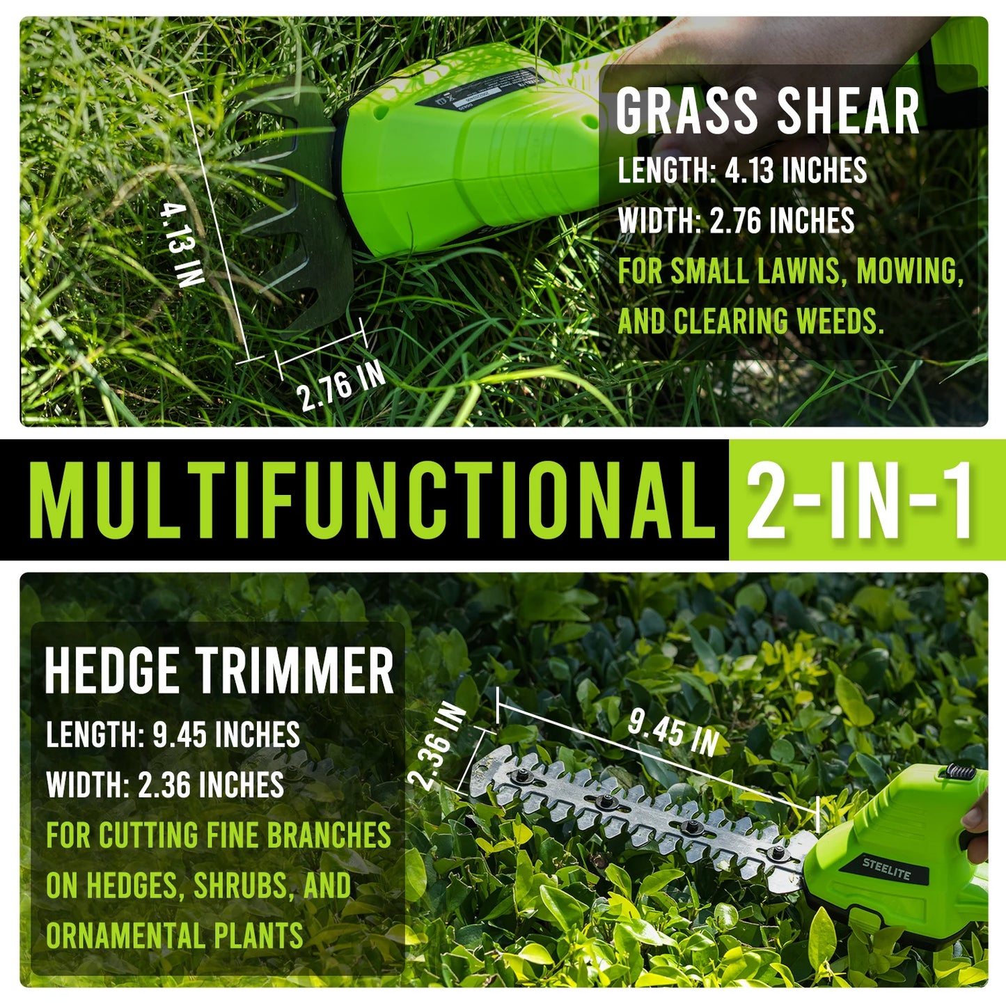 21V Cordless Hedge Trimmer Grass Shear