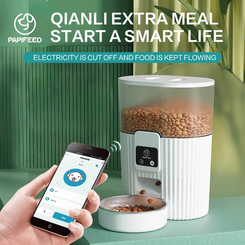 Smart Automatic Pet Feeder with WiFi Remote Control Pet Food Dispensing
