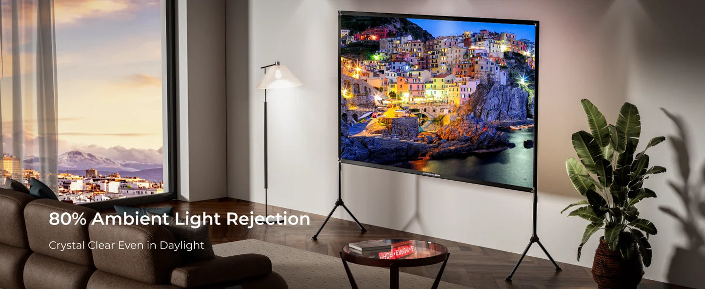 ULTIMEA EALR Projector Screen With Stand 4K HD 2.0 Gain