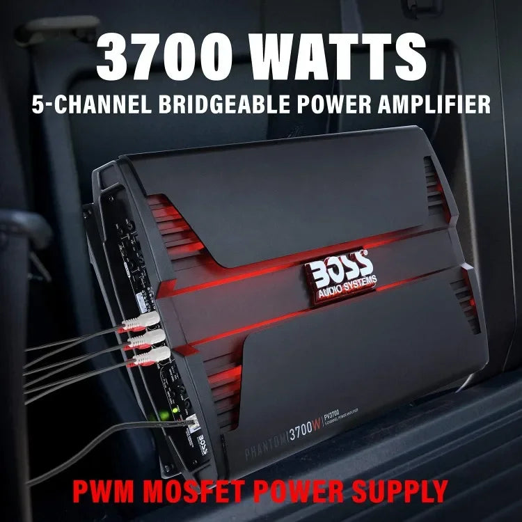 Good PV3700 5 Channel Car Stereo Amplifier – 3700 High Output,5 Channel, 2/4 Ohm Stable,Low/High Level Inputs,High/Low Pass Cros