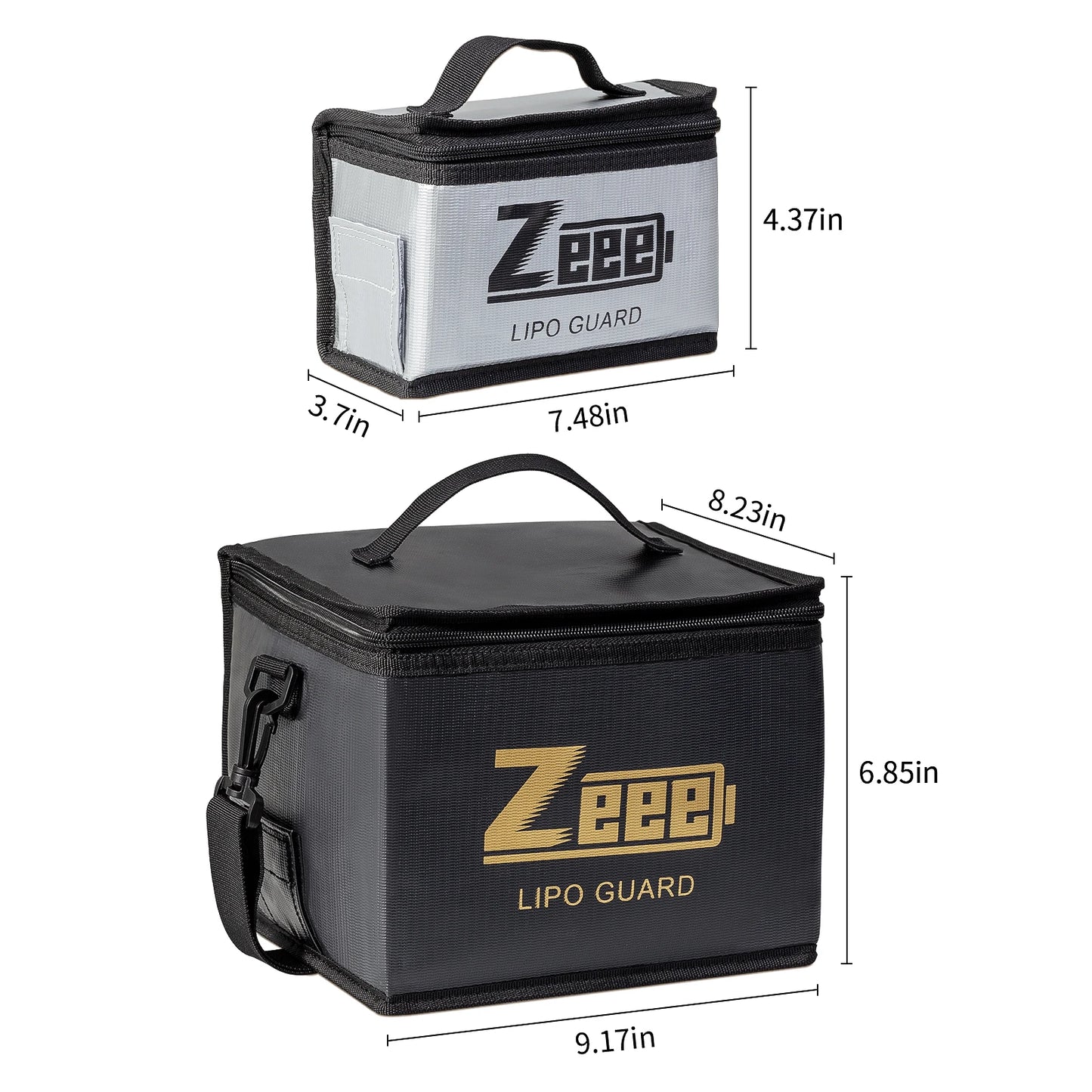 2 Size Zeee Lipo Bag Fireproof Explosionproof Portable RC Car Lipo Battery Storage Safety Bag Specialized Fire Guard Accessories