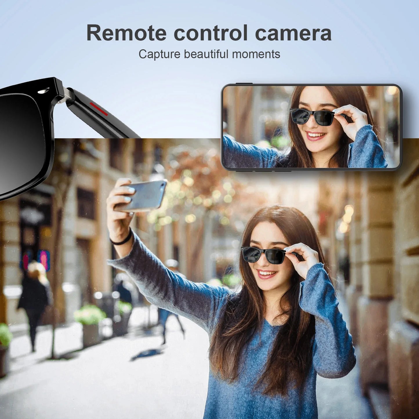Blackview Bluetooth Smart Glasses with Speaker Mic IPX4 UV Protection