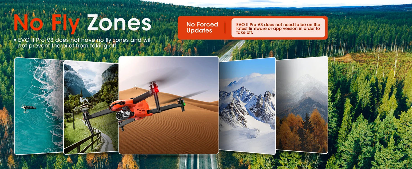 Autel EVO II Pro V3 6K Drone 1Inch CMOS HD Camera 10KM Transmission 720 Obstacle Avoidance