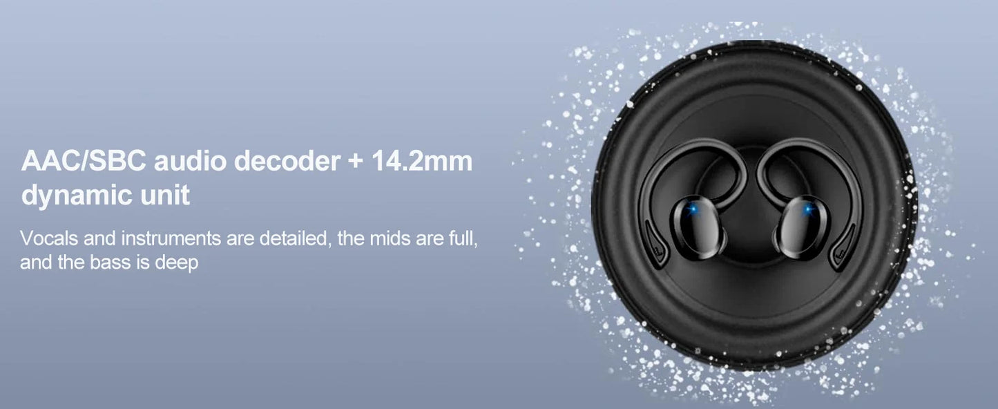 Wireless Bluetooth 5.3 Earbuds with Stereo Bass & 40H Playback IP7 Waterproof