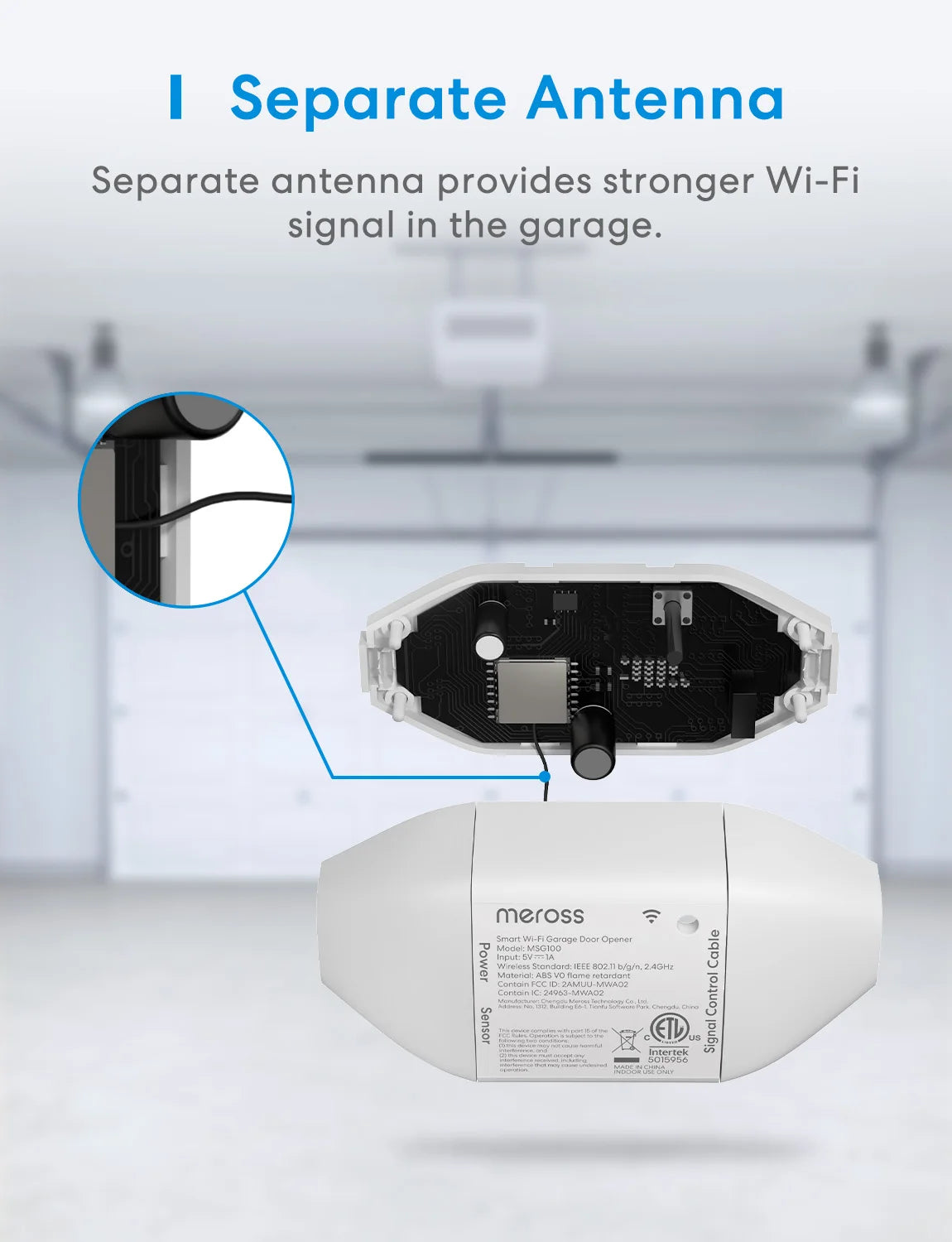 Meross HomeKit WiFi Smart Garage Door Opener Controller