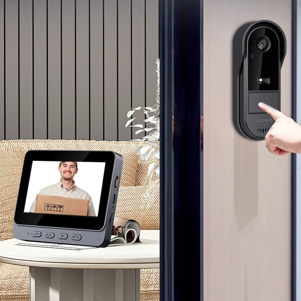 2.4G WiFi Wireless Video Doorbell with Night Vision and Waterproof Camera