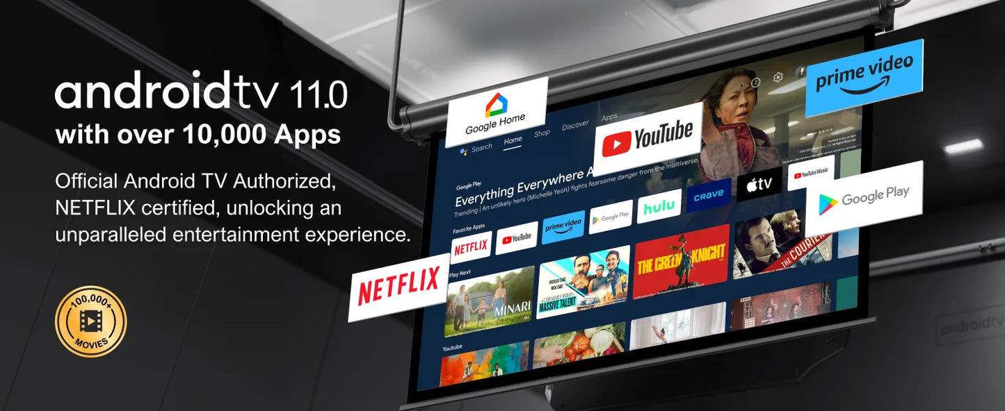 ULTIMEA Projector 4K Android TV Netflix Dolby Smart