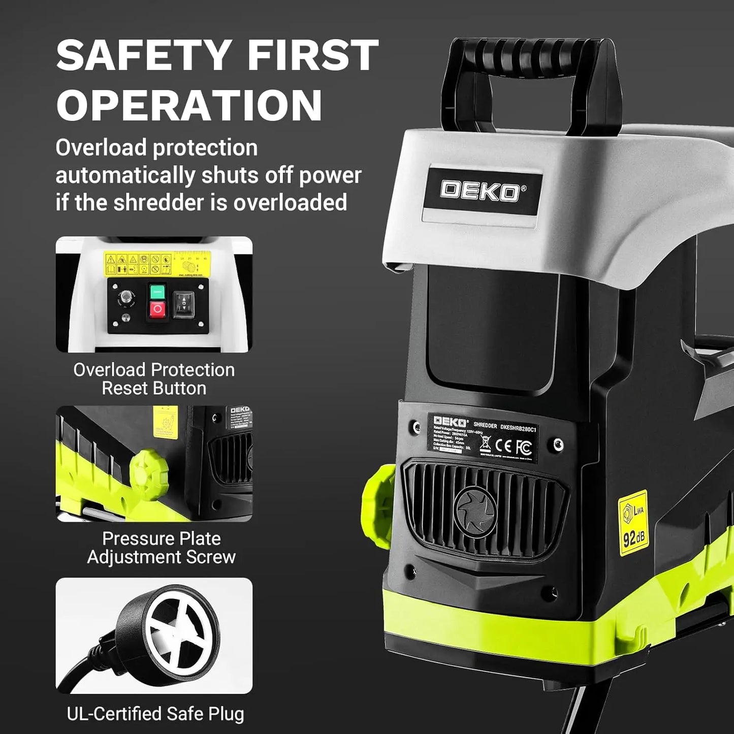 15Amp Electric Wood Chipper Shredder