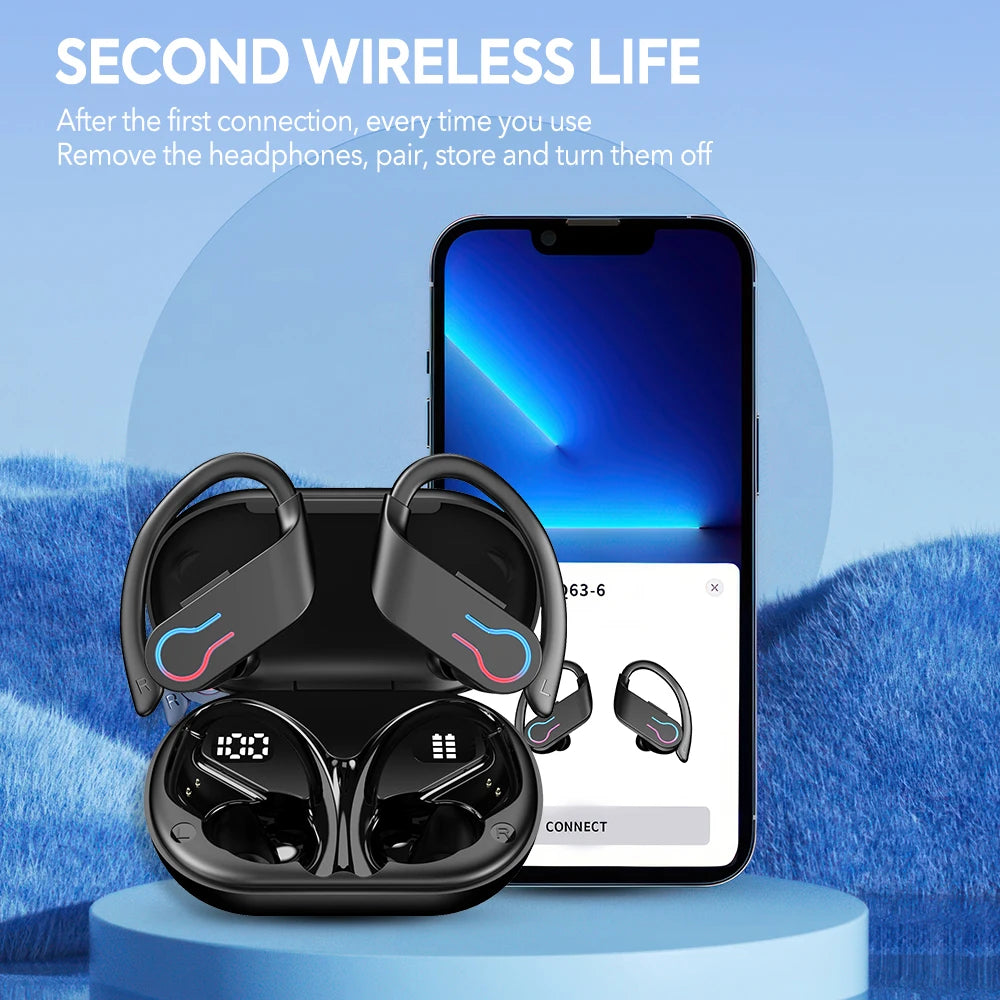 Mpow Q63 Bluetooth 5.3 Earphones Sports Wireless In-Ear IPX7 Waterproof HiFi Stereo Gaming Earbuds